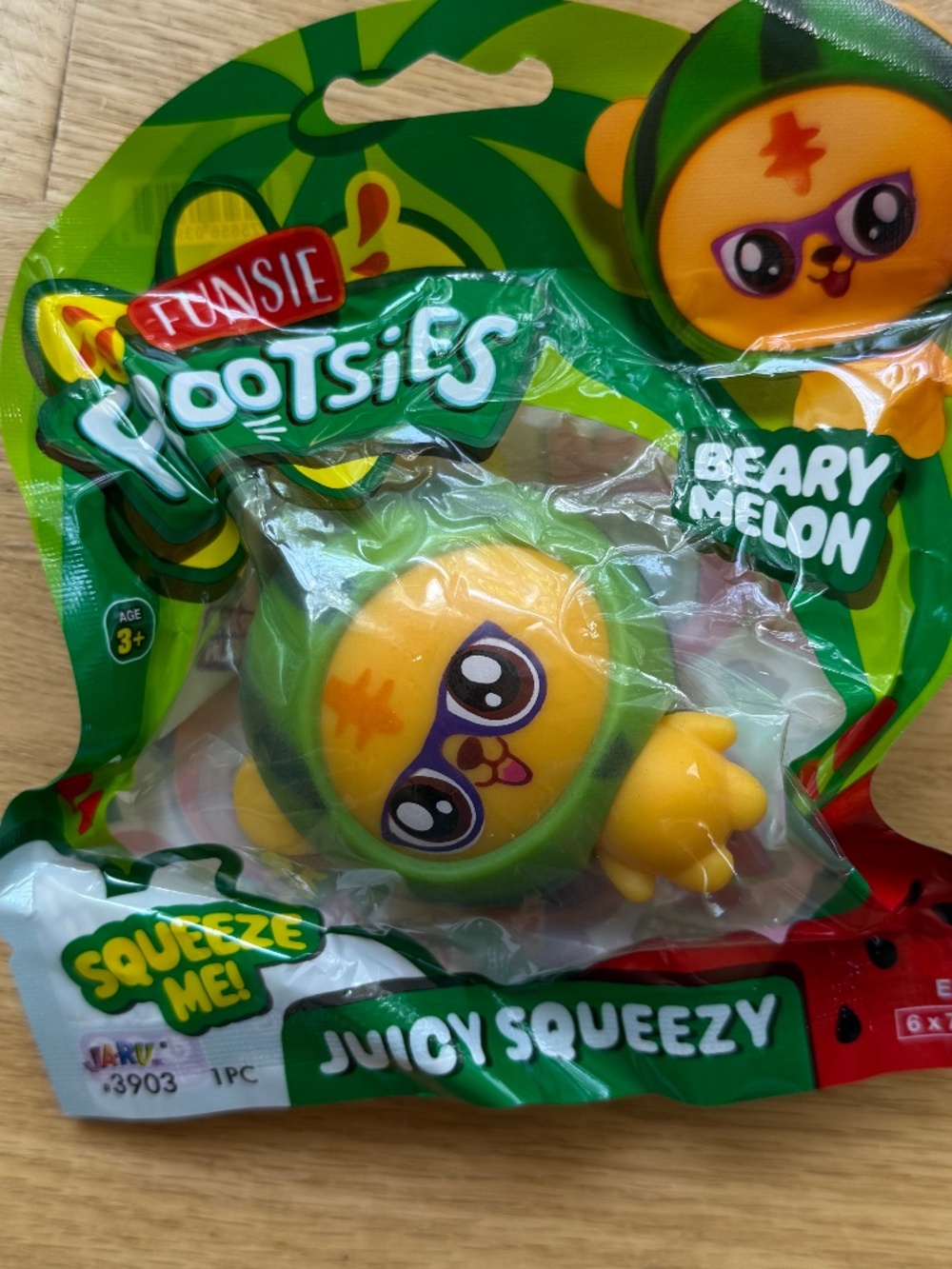Ja-Ru Funsie Frootsies. Beary Melon. Juicy Squeezy. squeeze me!